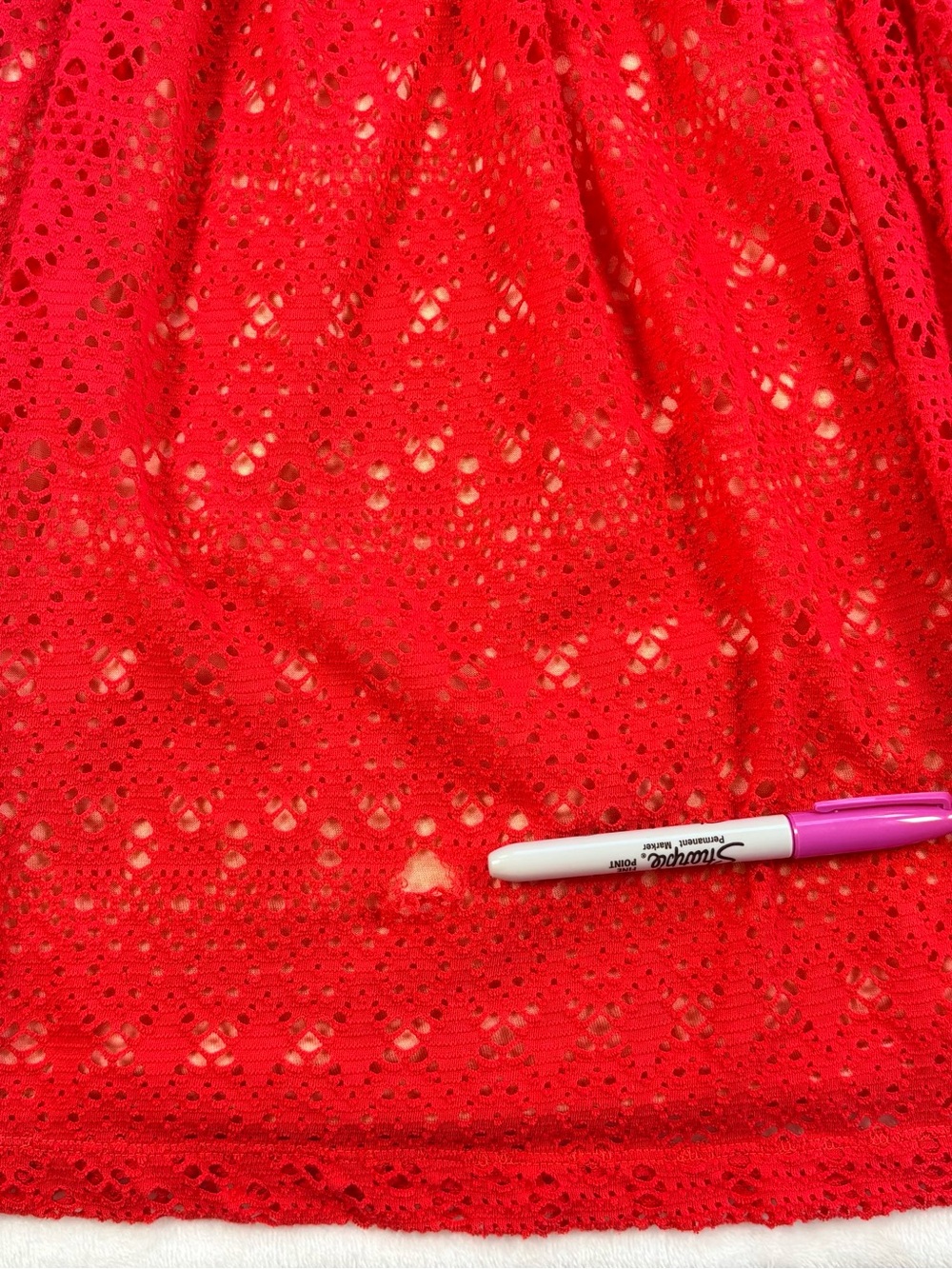 ANTHROPOLOGIE Postmark Sunstream Red Eyelet Fit Flare Mini Dress XS - Picture 11 of 12